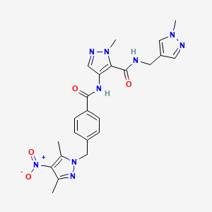 4-[({4-[(3,5-dimethyl-4-nitro-1H-pyrazol-1-yl)methyl]phenyl}carbonyl)amino]-1-methyl-N-[(1-methyl-1H-pyrazol-4-yl)methyl]-1H-pyrazole-5-carboxamide