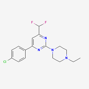 4-(4-Chlorophenyl)-6-(difluoromethyl)-2-(4-ethylpiperazin-1-yl)pyrimidine