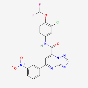 N-[3-chloro-4-(difluoromethoxy)phenyl]-5-(3-nitrophenyl)[1,2,4]triazolo[1,5-a]pyrimidine-7-carboxamide