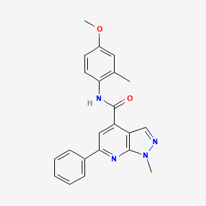 N-(4-methoxy-2-methylphenyl)-1-methyl-6-phenyl-1H-pyrazolo[3,4-b]pyridine-4-carboxamide