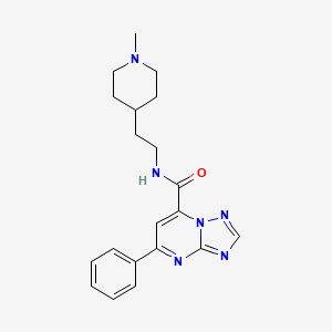 N-[2-(1-methylpiperidin-4-yl)ethyl]-5-phenyl[1,2,4]triazolo[1,5-a]pyrimidine-7-carboxamide