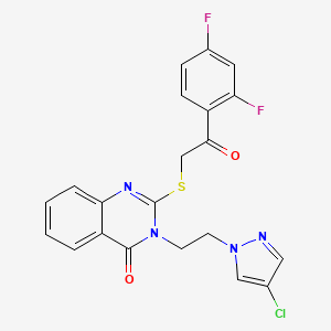 3-[2-(4-chloro-1H-pyrazol-1-yl)ethyl]-2-{[2-(2,4-difluorophenyl)-2-oxoethyl]sulfanyl}quinazolin-4(3H)-one