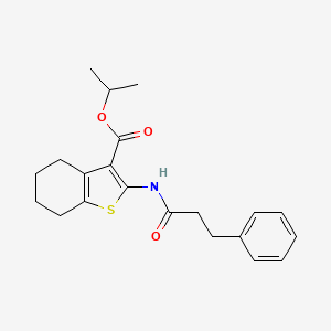 Propan-2-yl 2-[(3-phenylpropanoyl)amino]-4,5,6,7-tetrahydro-1-benzothiophene-3-carboxylate