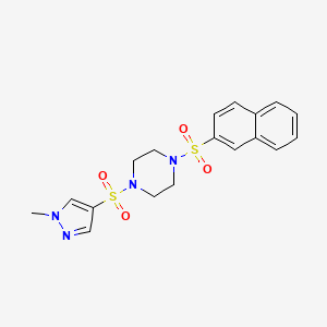 1-[(1-methyl-1H-pyrazol-4-yl)sulfonyl]-4-(naphthalen-2-ylsulfonyl)piperazine