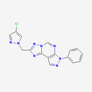 2-[(4-chloro-1H-pyrazol-1-yl)methyl]-7-phenyl-7H-pyrazolo[4,3-e][1,2,4]triazolo[1,5-c]pyrimidine