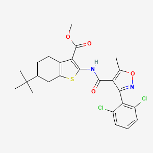 Methyl 6-tert-butyl-2-({[3-(2,6-dichlorophenyl)-5-methyl-1,2-oxazol-4-yl]carbonyl}amino)-4,5,6,7-tetrahydro-1-benzothiophene-3-carboxylate