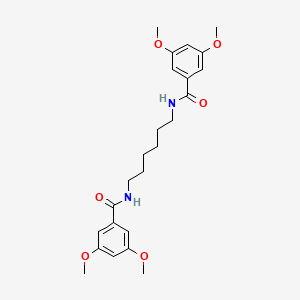 molecular formula C24H32N2O6 B10936202 N,N'-hexane-1,6-diylbis(3,5-dimethoxybenzamide) 