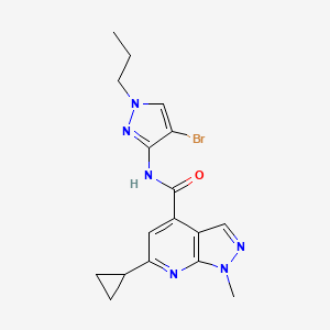 N-(4-bromo-1-propyl-1H-pyrazol-3-yl)-6-cyclopropyl-1-methyl-1H-pyrazolo[3,4-b]pyridine-4-carboxamide