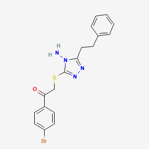 2-{[4-amino-5-(2-phenylethyl)-4H-1,2,4-triazol-3-yl]sulfanyl}-1-(4-bromophenyl)ethanone