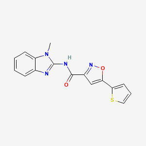 N-(1-methyl-1H-benzimidazol-2-yl)-5-(thiophen-2-yl)-1,2-oxazole-3-carboxamide