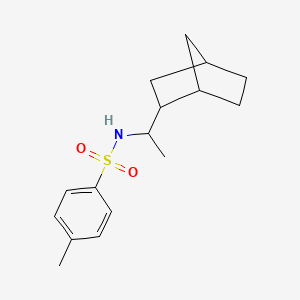 molecular formula C16H23NO2S B10936311 N-[1-(bicyclo[2.2.1]hept-2-yl)ethyl]-4-methylbenzenesulfonamide 