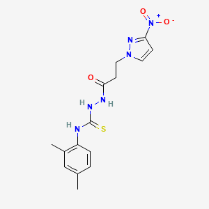 N-(2,4-dimethylphenyl)-2-[3-(3-nitro-1H-pyrazol-1-yl)propanoyl]hydrazinecarbothioamide