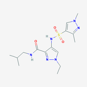 4-{[(1,3-dimethyl-1H-pyrazol-4-yl)sulfonyl]amino}-1-ethyl-N-(2-methylpropyl)-1H-pyrazole-3-carboxamide