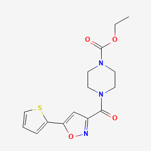 Ethyl 4-{[5-(thiophen-2-yl)-1,2-oxazol-3-yl]carbonyl}piperazine-1-carboxylate