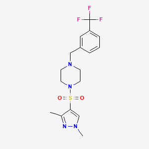 1-[(1,3-dimethyl-1H-pyrazol-4-yl)sulfonyl]-4-[3-(trifluoromethyl)benzyl]piperazine