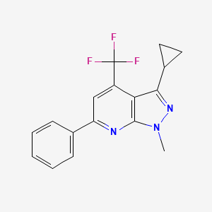 3-cyclopropyl-1-methyl-6-phenyl-4-(trifluoromethyl)-1H-pyrazolo[3,4-b]pyridine