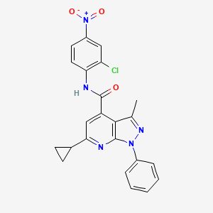 N-(2-chloro-4-nitrophenyl)-6-cyclopropyl-3-methyl-1-phenyl-1H-pyrazolo[3,4-b]pyridine-4-carboxamide