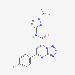 5-(4-fluorophenyl)-N-[1-(propan-2-yl)-1H-pyrazol-3-yl][1,2,4]triazolo[1,5-a]pyrimidine-7-carboxamide