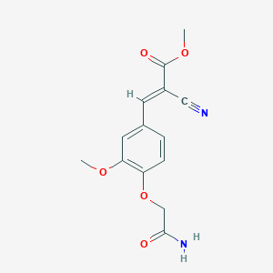 methyl (2E)-3-[4-(2-amino-2-oxoethoxy)-3-methoxyphenyl]-2-cyanoprop-2-enoate