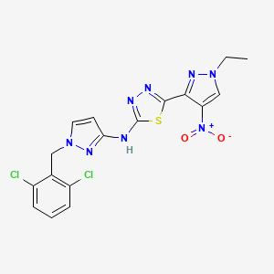 N-[1-(2,6-dichlorobenzyl)-1H-pyrazol-3-yl]-5-(1-ethyl-4-nitro-1H-pyrazol-3-yl)-1,3,4-thiadiazol-2-amine