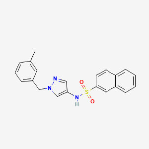 molecular formula C21H19N3O2S B10936458 N-[1-(3-methylbenzyl)-1H-pyrazol-4-yl]naphthalene-2-sulfonamide 