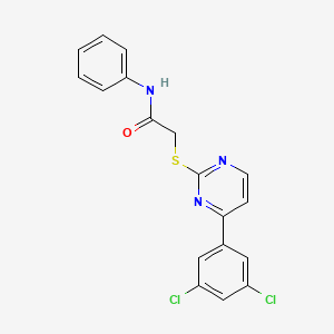 molecular formula C18H13Cl2N3OS B10936465 2-{[4-(3,5-dichlorophenyl)pyrimidin-2-yl]sulfanyl}-N-phenylacetamide 