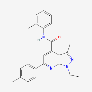 1-ethyl-3-methyl-N-(2-methylphenyl)-6-(4-methylphenyl)-1H-pyrazolo[3,4-b]pyridine-4-carboxamide