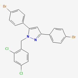 3,5-bis(4-bromophenyl)-1-(2,4-dichlorobenzyl)-1H-pyrazole