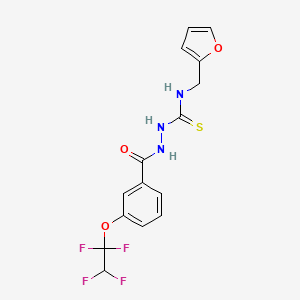 N-(furan-2-ylmethyl)-2-{[3-(1,1,2,2-tetrafluoroethoxy)phenyl]carbonyl}hydrazinecarbothioamide