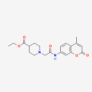 ethyl 1-{2-[(4-methyl-2-oxo-2H-chromen-7-yl)amino]-2-oxoethyl}piperidine-4-carboxylate