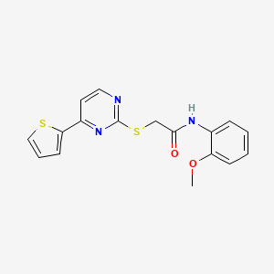 N-(2-methoxyphenyl)-2-{[4-(thiophen-2-yl)pyrimidin-2-yl]sulfanyl}acetamide