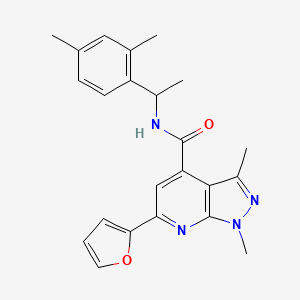 N-[1-(2,4-dimethylphenyl)ethyl]-6-(furan-2-yl)-1,3-dimethyl-1H-pyrazolo[3,4-b]pyridine-4-carboxamide