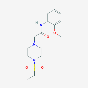 molecular formula C15H23N3O4S B10936531 2-[4-(ethylsulfonyl)piperazin-1-yl]-N-(2-methoxyphenyl)acetamide 