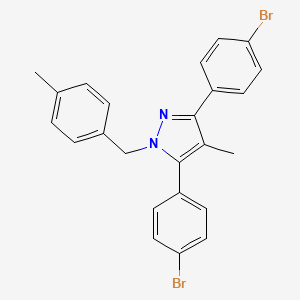 3,5-bis(4-bromophenyl)-4-methyl-1-(4-methylbenzyl)-1H-pyrazole