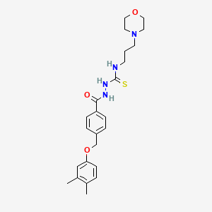 2-({4-[(3,4-dimethylphenoxy)methyl]phenyl}carbonyl)-N-[3-(morpholin-4-yl)propyl]hydrazinecarbothioamide