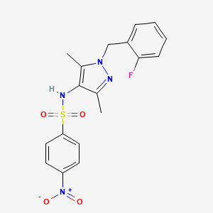 N-[1-(2-fluorobenzyl)-3,5-dimethyl-1H-pyrazol-4-yl]-4-nitrobenzenesulfonamide