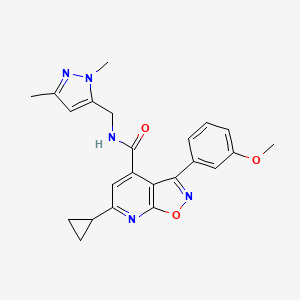 6-cyclopropyl-N-[(1,3-dimethyl-1H-pyrazol-5-yl)methyl]-3-(3-methoxyphenyl)[1,2]oxazolo[5,4-b]pyridine-4-carboxamide