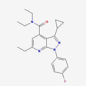 3-cyclopropyl-N,N,6-triethyl-1-(4-fluorophenyl)-1H-pyrazolo[3,4-b]pyridine-4-carboxamide