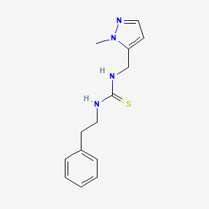 1-[(1-methyl-1H-pyrazol-5-yl)methyl]-3-(2-phenylethyl)thiourea