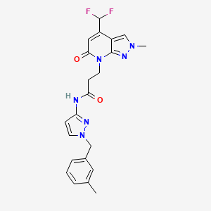 3-[4-(difluoromethyl)-2-methyl-6-oxo-2,6-dihydro-7H-pyrazolo[3,4-b]pyridin-7-yl]-N-[1-(3-methylbenzyl)-1H-pyrazol-3-yl]propanamide