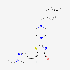 (5Z)-5-[(1-ethyl-1H-pyrazol-4-yl)methylidene]-2-[4-(4-methylbenzyl)piperazin-1-yl]-1,3-thiazol-4(5H)-one