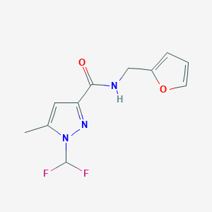 1-(difluoromethyl)-N-(furan-2-ylmethyl)-5-methyl-1H-pyrazole-3-carboxamide