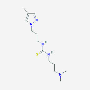 1-[3-(dimethylamino)propyl]-3-[3-(4-methyl-1H-pyrazol-1-yl)propyl]thiourea