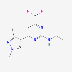 4-(difluoromethyl)-6-(1,3-dimethyl-1H-pyrazol-4-yl)-N-ethylpyrimidin-2-amine