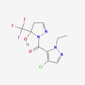 (4-chloro-1-ethyl-1H-pyrazol-5-yl)[5-hydroxy-5-(trifluoromethyl)-4,5-dihydro-1H-pyrazol-1-yl]methanone