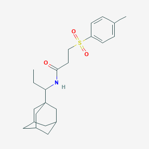 N~1~-[1-(1-Adamantyl)propyl]-3-[(4-methylphenyl)sulfonyl]propanamide