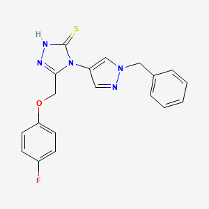 4-(1-benzyl-1H-pyrazol-4-yl)-5-[(4-fluorophenoxy)methyl]-4H-1,2,4-triazole-3-thiol