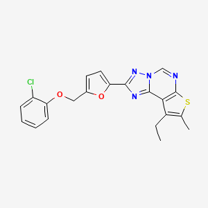 2-{5-[(2-Chlorophenoxy)methyl]-2-furyl}-9-ethyl-8-methylthieno[3,2-E][1,2,4]triazolo[1,5-C]pyrimidine