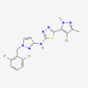 5-(4-bromo-1,3-dimethyl-1H-pyrazol-5-yl)-N-[1-(2-chloro-6-fluorobenzyl)-1H-pyrazol-3-yl]-1,3,4-thiadiazol-2-amine