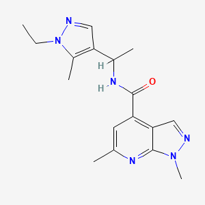 N-[1-(1-ethyl-5-methyl-1H-pyrazol-4-yl)ethyl]-1,6-dimethyl-1H-pyrazolo[3,4-b]pyridine-4-carboxamide